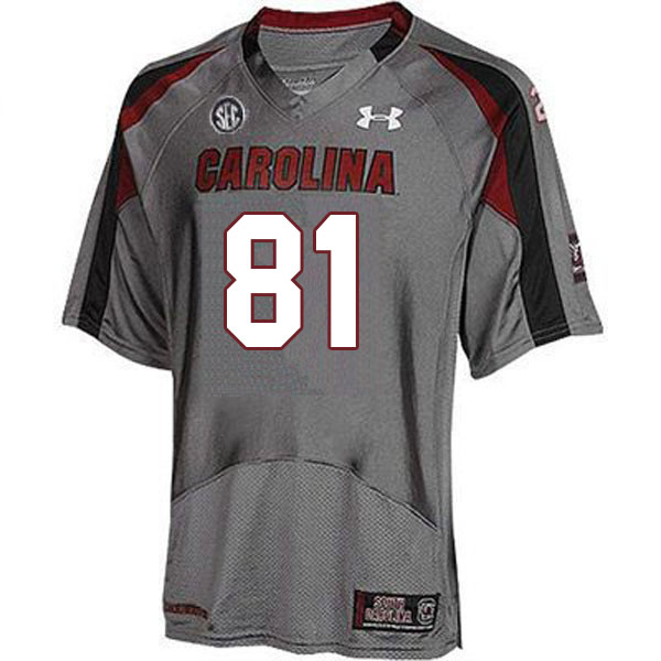 Men #81 Jalen Brooks South Carolina Gamecocks College Football Jerseys Sale-Gray